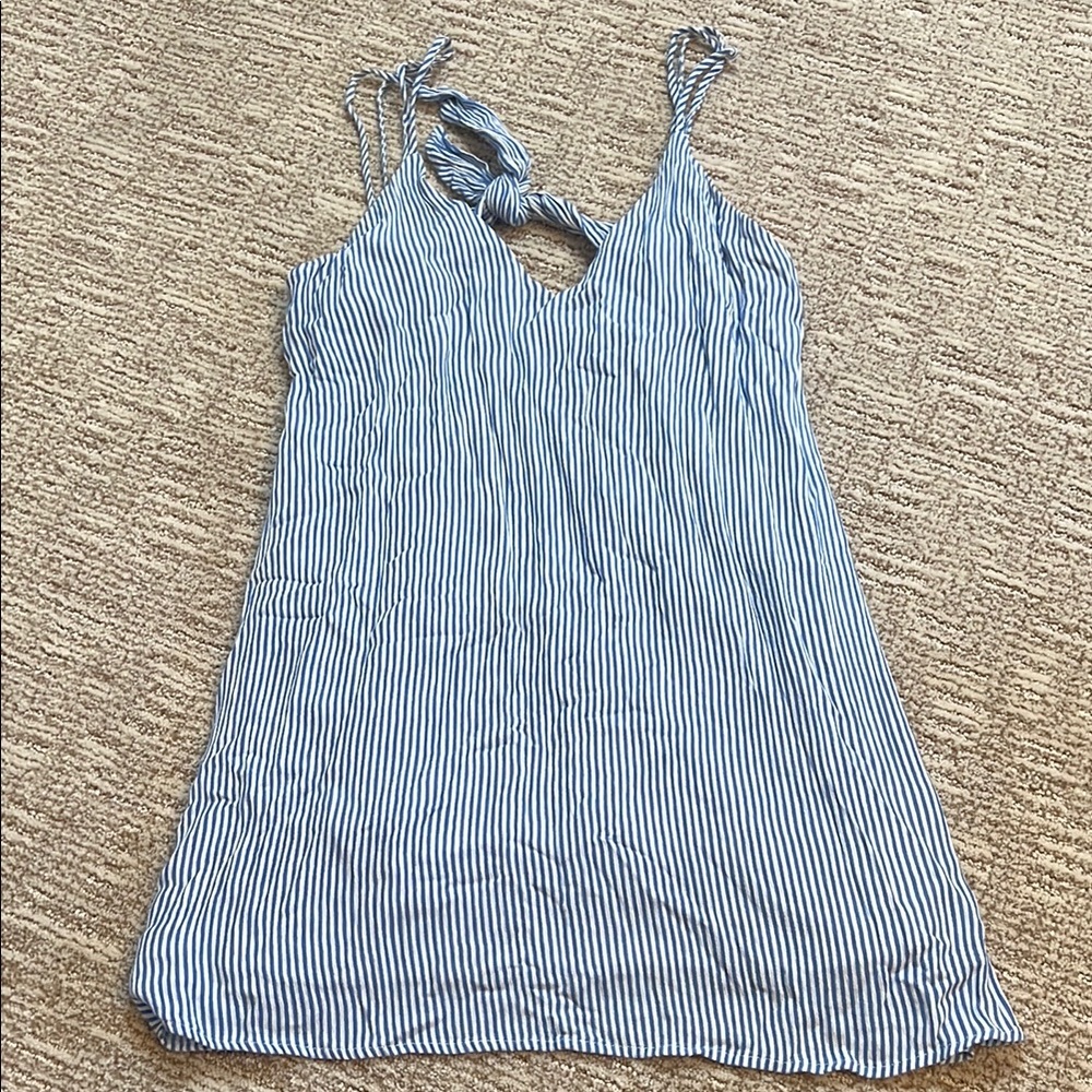 Striped Blue and White Dress